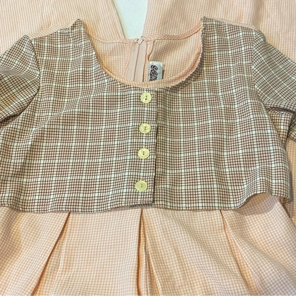 VINTAGE Checkered Culottes Jumpsuit